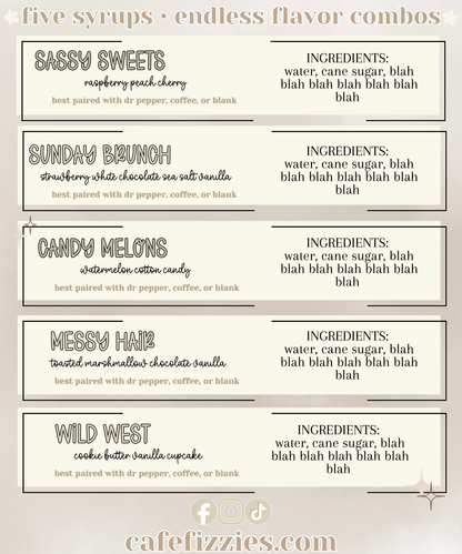 Sampler Syrup Kits
