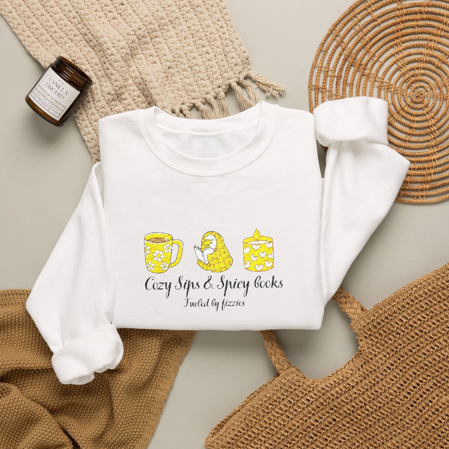 Cozy Sips Yellow Edition CrewNeck