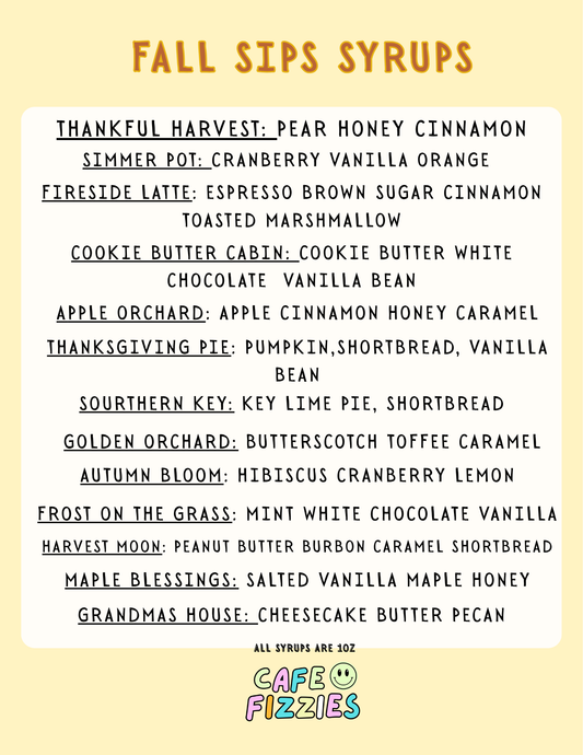 Fall Sips Syrup Sale